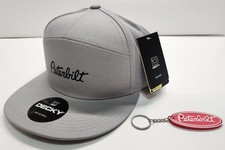 NEW-Peterbilt Decky Brand Flat Bill Gray Colo...