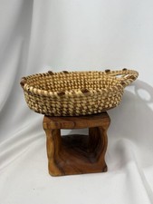 VTG Gullah sweetgrass basket distinctive loop...