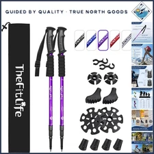 Anti-Shock Trekking Poles - Lightweight, Ergonomic Design for Adventure