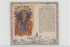 1954 Red Man American Indian Chiefs Tobacco T129 Young Whirlwind #3 0in6