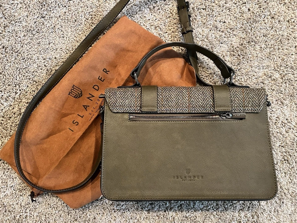 Bolso de Mano Islander UK Mediano Castaño Espiga Foto 2 de 3