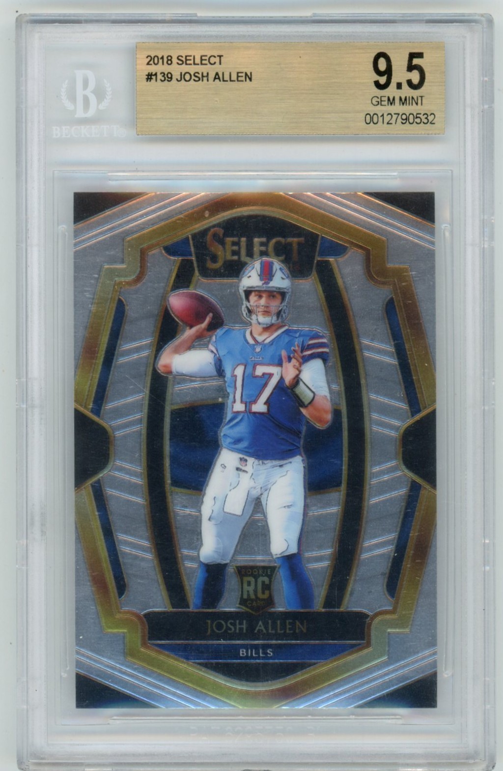 BGS 9.5 2018 Select Josh Allen #139 Buffalo Bills