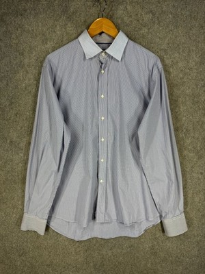 Etro Hemd Herren Größe UKXL Blau Baumwollmischung Gingham Muster Stretch Formell Milan