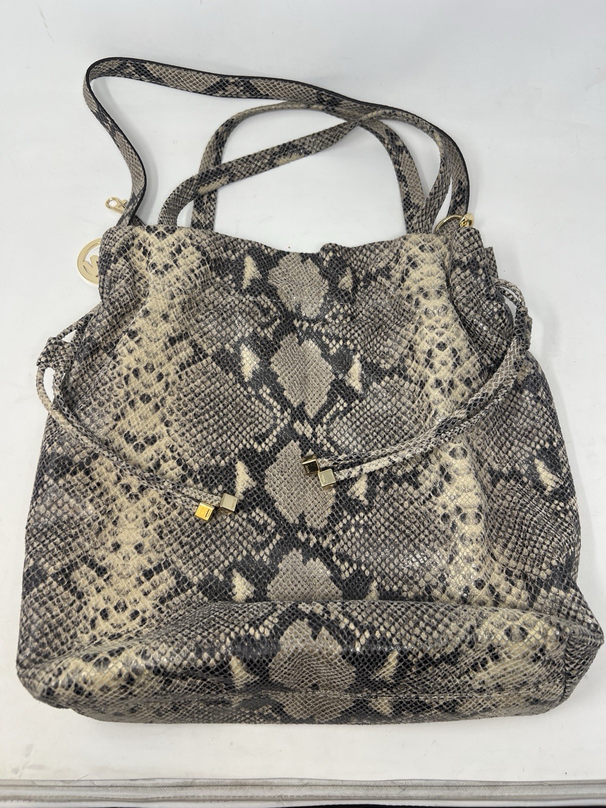 Michael Kors Lenox Large Python Embossed Tote Bag - image 5