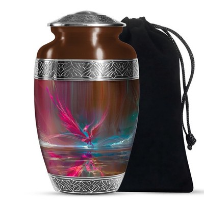 Red Phoenix Urns for Human Ashes Adult Mom, Cremation Urn (10 Inch)