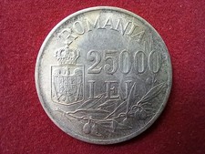 Rum&auml;nien 25000 Lei 1946 Silberm&uuml;nze 700er Silber Mihai I. Gekr&ouml;ntes Wappen #KM70