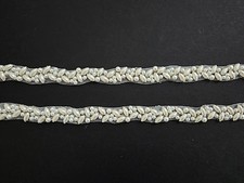 2 YD (72" LONG) APPLIQUE PART, SILVER OFF WHITE PEARL DIY Applique Trim