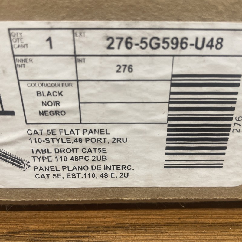 Leviton 276-5G596 -U48 Cat 5E UTP Flat 110-Style Universal Patch Panel 48-Port 