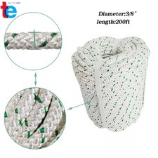 3/8" 200' Double Braid Polyester Rope Breaking Strength 1544Lbs Bull Rope