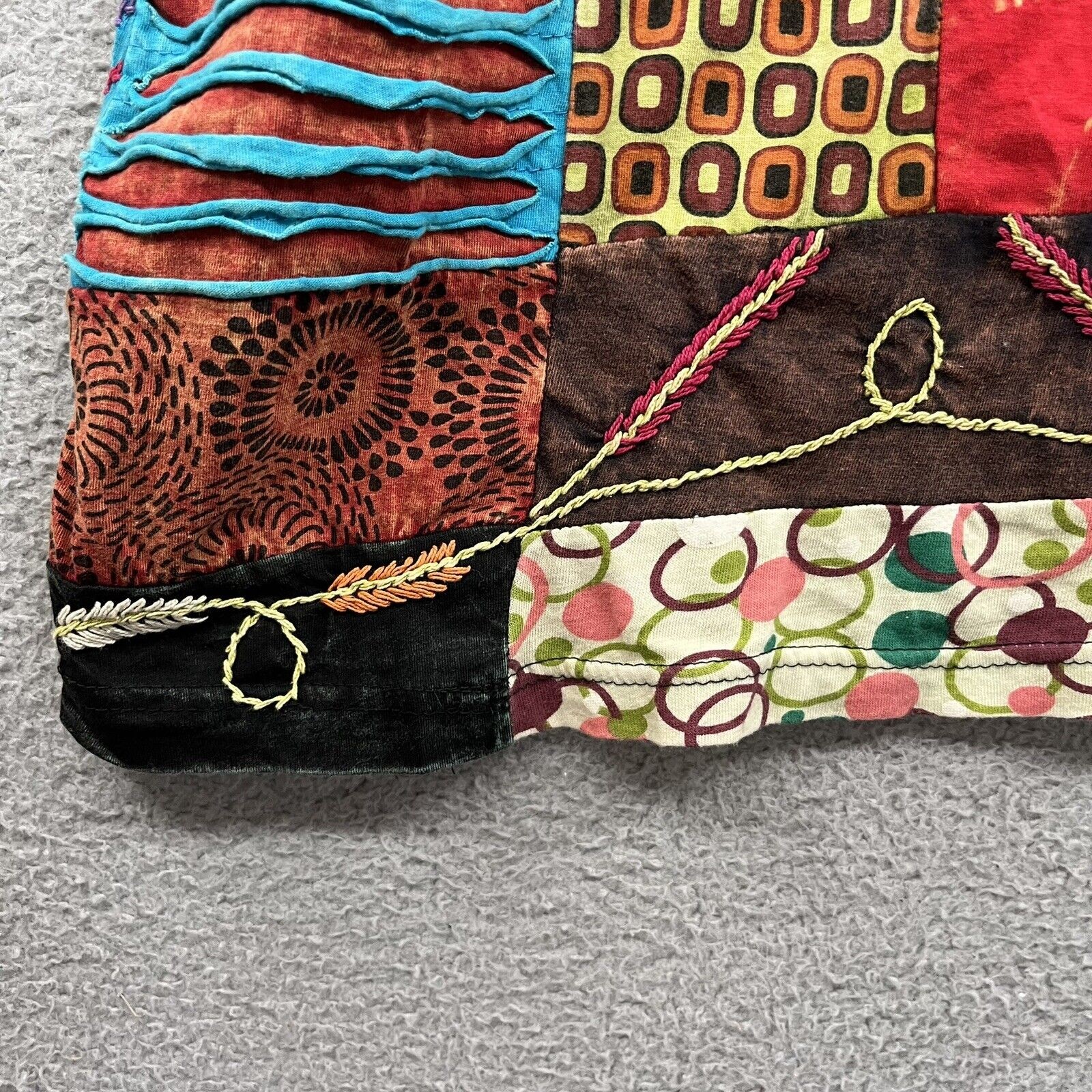 Rising International Top Medium Patchwork Bleache… - image 4