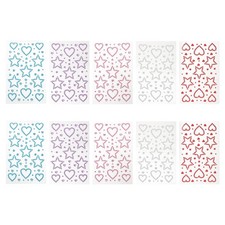 10 Sheet Nail Stickers Star Eye Rhinestone Gems Face Crystal