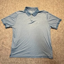 Tommy Bahama Polo Shirt Men's Large Blue Embroidered Marlin Cotton Blend