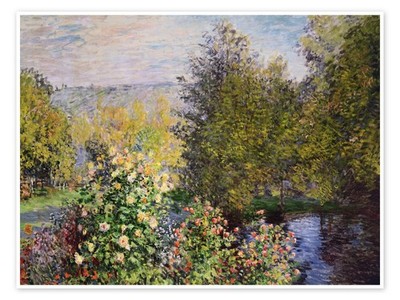 Poster Eine Ecke des Gartens in Montgeron, 1876 - Claude Monet