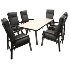 Sitzgruppe Garten 7-teilig Alu Gartenmöbel Gartengarnitur Essgruppe Terrasse