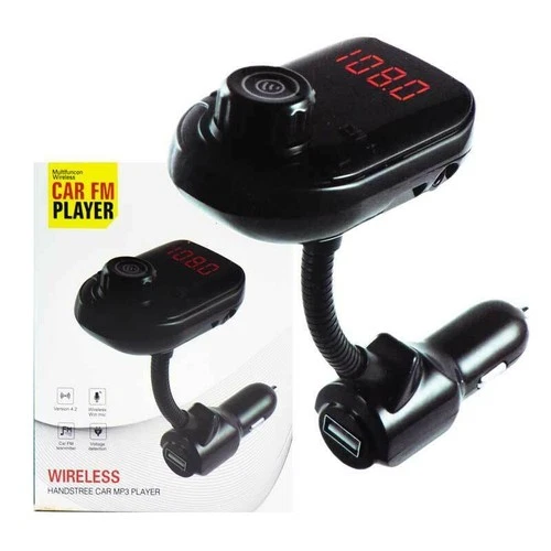 MultiFunctional M18 Black FM Transmitter Bluetooth Car MP3 Player With Mic