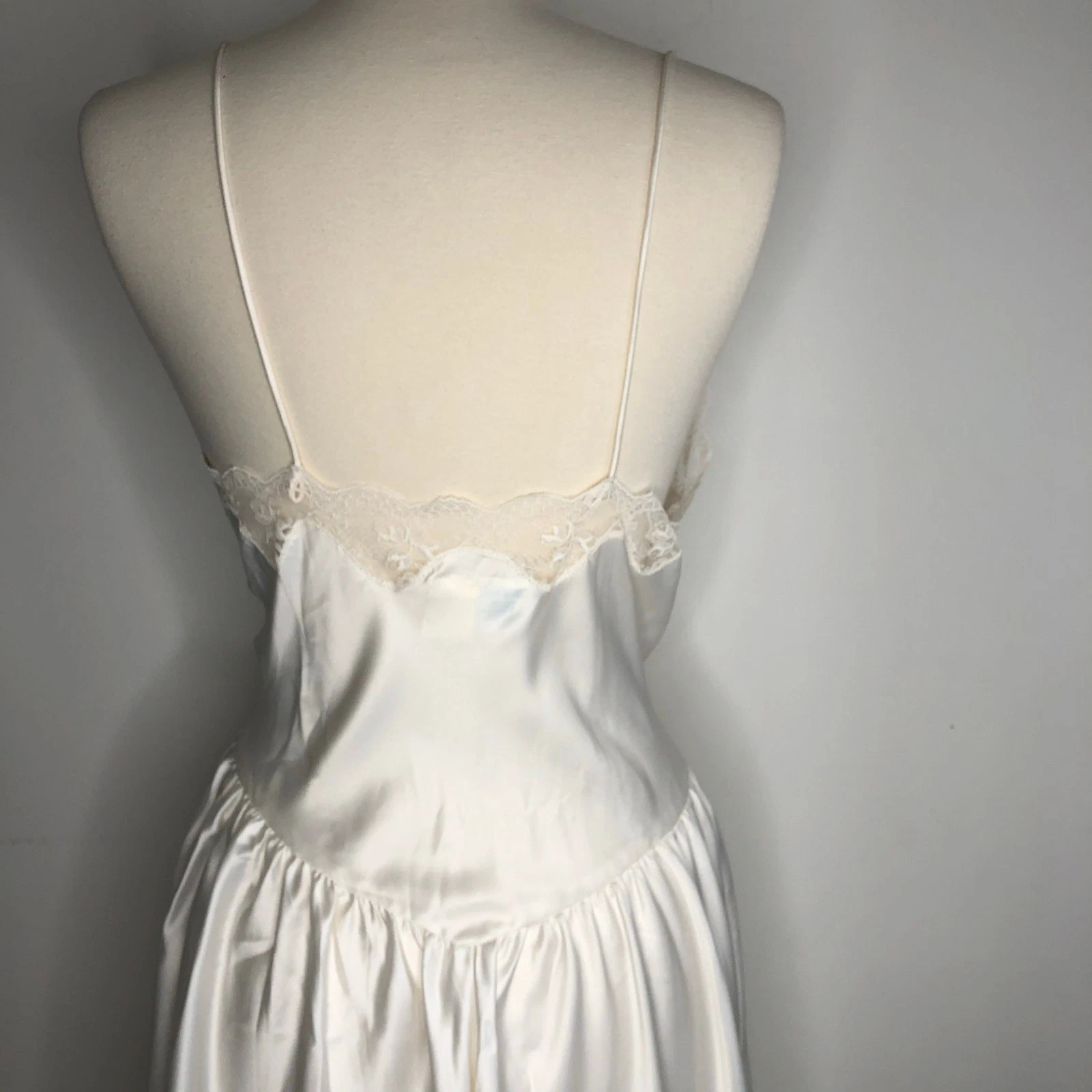 UNDERCOVER Abito slip midi vintage Victoria's Secret bianco etichetta corona vita bassa L