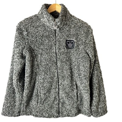Disney Parks Women s Sherpa Jacket Epcot Mickey Mouse Cozy Warm Gray Comfortable