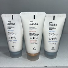 3 New Natura Tododia Invisible Cream Deodorant 80 Grams Each