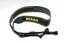Nikon Neck Shoulder Strap Black with Yellow SLR DSLR from Japan