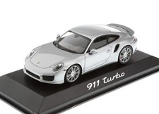 1:43 MINICHAMPS 2013 PORSCHE 911 (991) Turbo GT-silver met. Espresso int. DEALER