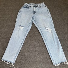 Old Navy High-Rise Curvy O.G. Straight Jeans Women's Size 4 Blue Light Wash