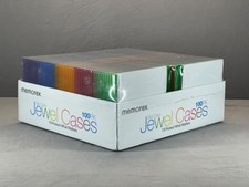 Memorex 100 Pack Slim Color CD Jewel Cases  New Sealed