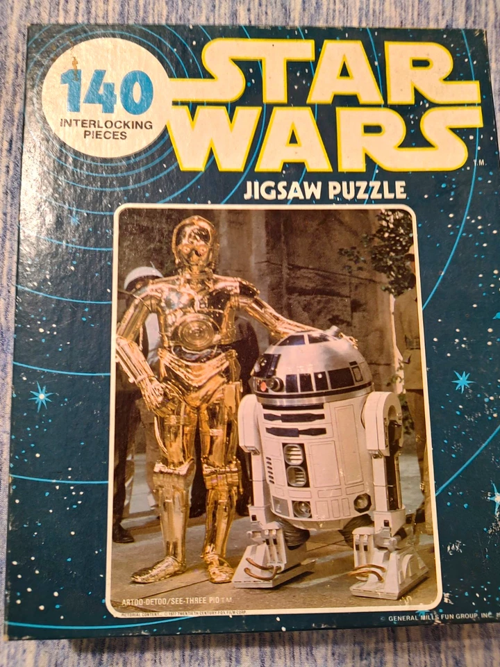 Star Wars Jigsaw Puzzle 140 Pieces 1977 C-3PO R2-D2 Vintage Complete - Image 1 of 4