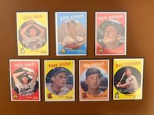 1959 Topps Baseball Card Lot VG-EX Vintage MLB Orioles Tigers Red Sox +