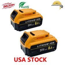DeWALT-Compatible 20V 8Ah Dual-Lithium Ion Batteries, 2-Packs, High Capacity