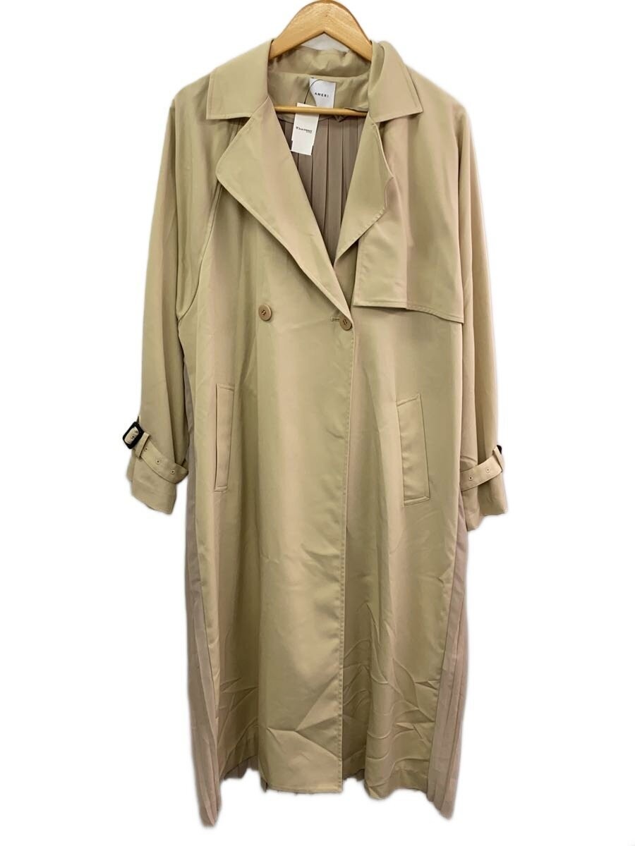 Ameri Pleated Trench Coat/-/Polyester/Beg/0181700… - image 1