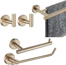 Bathroom Hardware Set, 5-Piece Bath Accessories Set Champagne Bronze Wall Mount