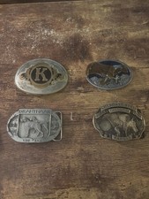 Lot of Limited Edition Collector's Belt Buckles Western