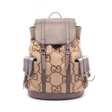 GUCCI Jumbo GG Backpack 678829 canvas leather Beige Brown Used unisex