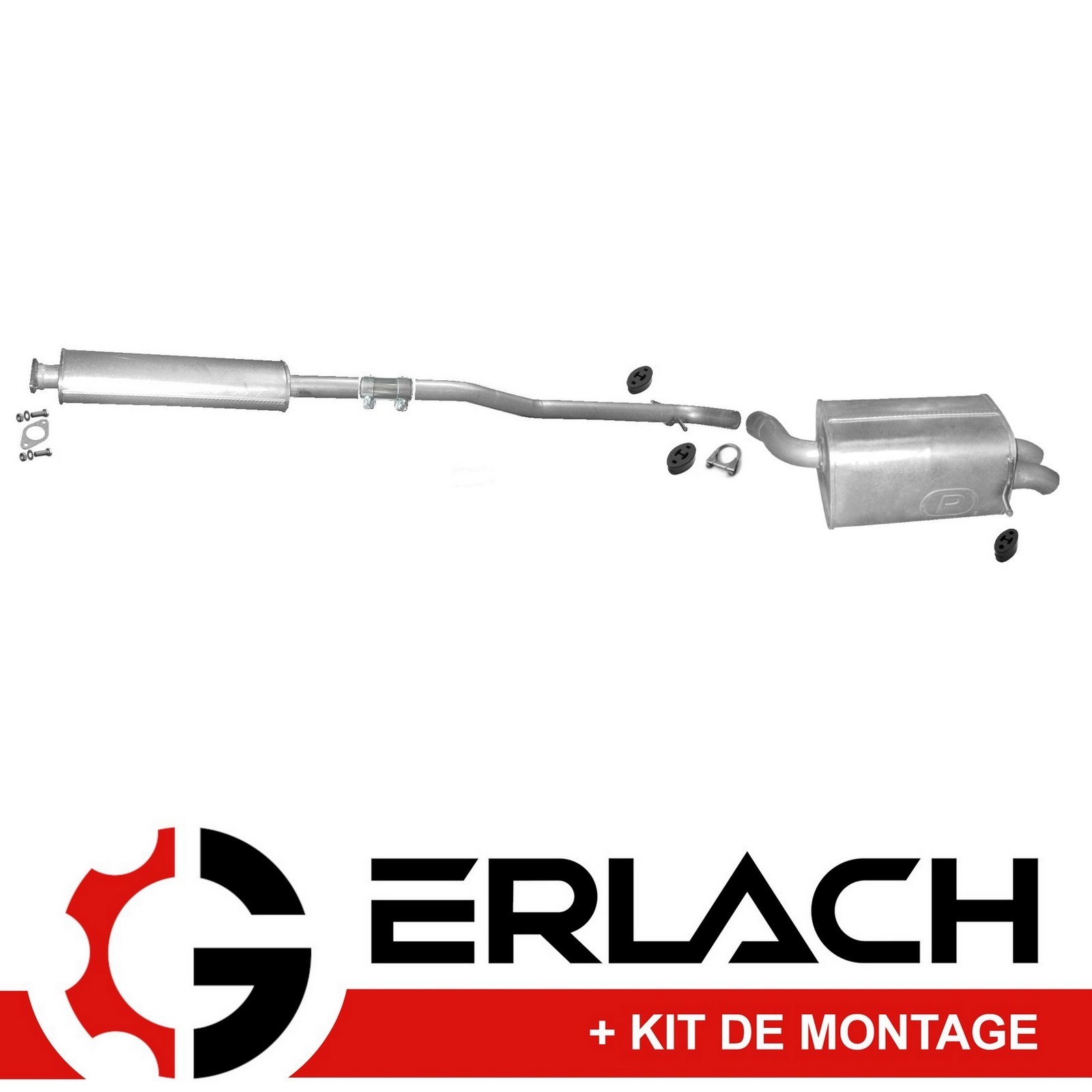 Échappement silencieux pour Volvo XC90 I 2.4 D5 et 2.9 T6 en acier inoxydable