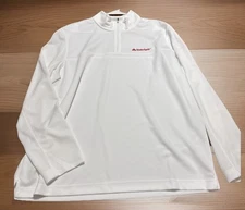 Lands' End Men's Quarter Zip Pullover Size XL White State Farm