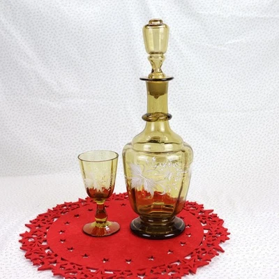 Handgefertigtes französisches Glas Karaffen Set , Vintage - Bild 1 von 4