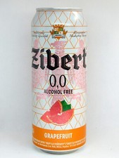 ZIBERT 0.0 Grapefruit Alcohol Free Empty Beer Can 500ml Ukraine 2023 Bottom Open