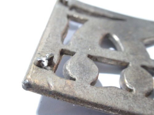 Pair of Vintage Buckles Silver Tone Donkey and Cart Repurpose Craft - Picture 5 of 5