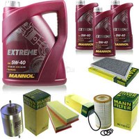 MANN-FILTER Inspektionspaket Mannol 8L Extreme 5W-40 FüR Mercedes-Benz C-Klasse