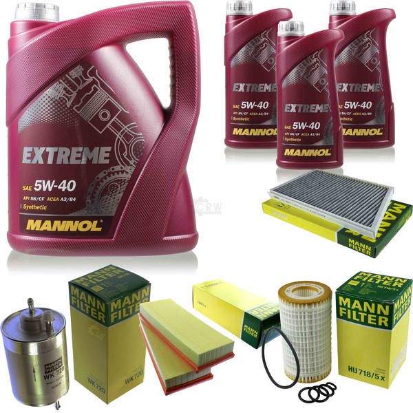 MANN-FILTER Inspektionspaket Mannol 8L Extreme 5W-40 FüR Mercedes-Benz C-Klasse-image