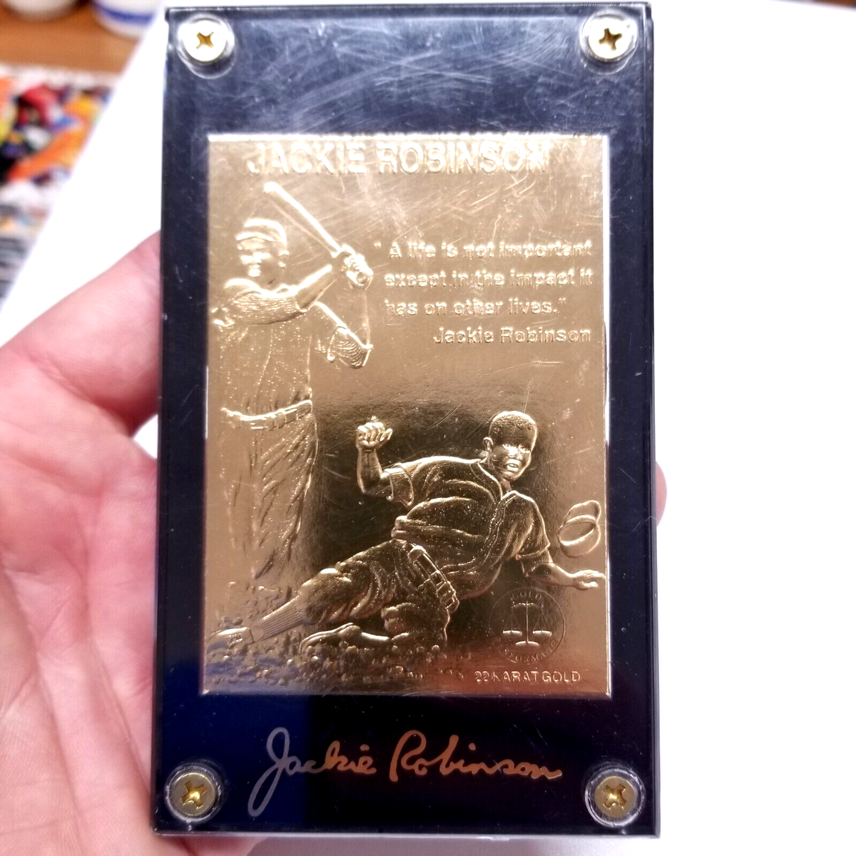 Jackie Robinson 50th Anniversary 22K gold limited edition Baseball