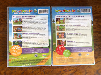 Two WordWorld DVD's Wecome to WordWorld The Race to Mystery Island
