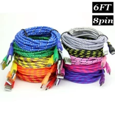 6ft Long Dark Pink USB Nylon Braided cable charger for Type C Connection