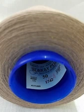 CONE/1742 AUTUMN(Tan?) "Threads USA/SEWKAY PLUS" SPUN POLYESTER 50/6000/TEX T-40