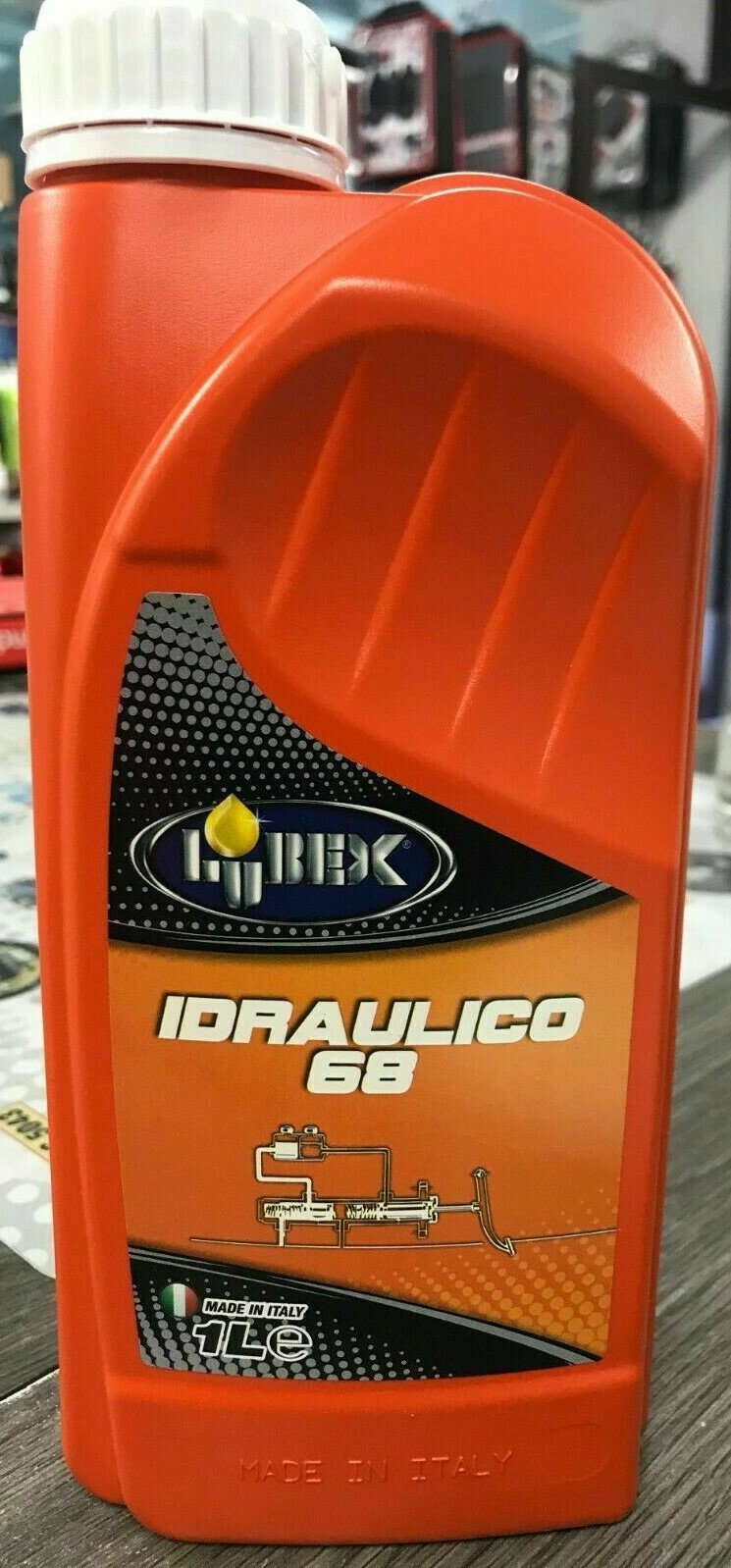 OLIO IDRAULICO 68 lubex ISO 3448 LT.1 DIN 51524 HM 1 LITRO LUBRIFICANTE ANTIUSUR
