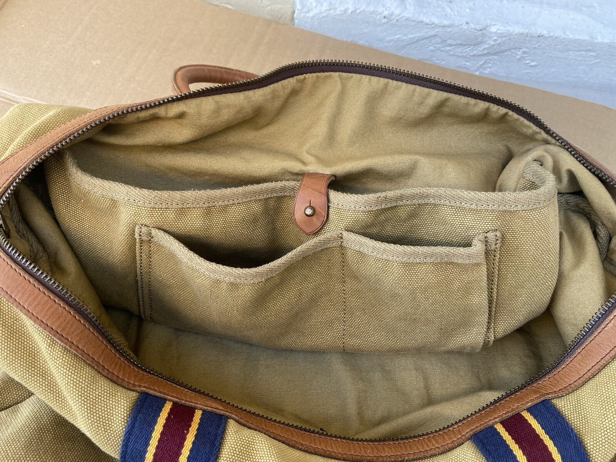 Rugby Ralph Lauren Khaki w/ Navy/Yellow/Burgandy Stripes Canvas