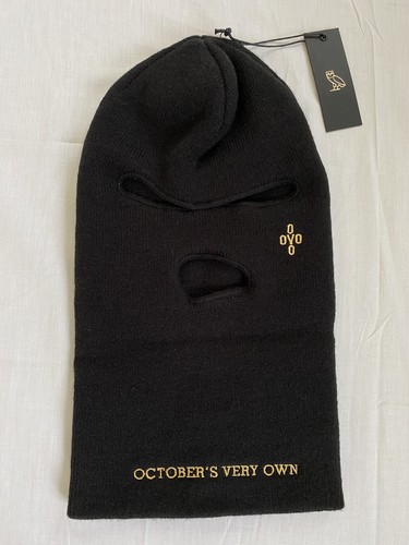 OVO Balaclava Mask Pom Pom Gold Black 