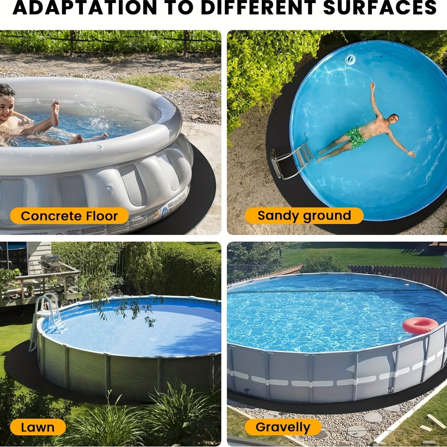15/20 Ft Diameter Round Pool Liner Pad Above Ground Swimming Pool ...