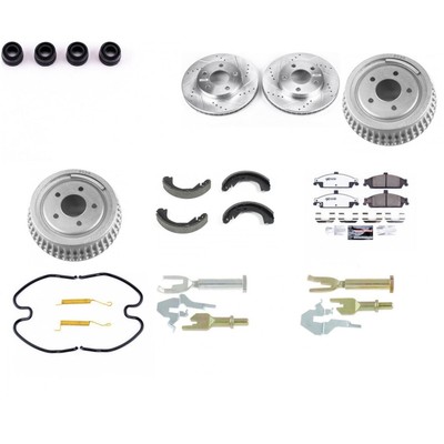 K15505DK-26 Powerstop Brake Disc and Pad Kits 4-Wheel Set Front & Rear for Olds