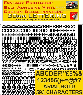 Décalcomanies Lettre Arial 46 Pt - Blanc - 188x102 Mm - INTERDECAL